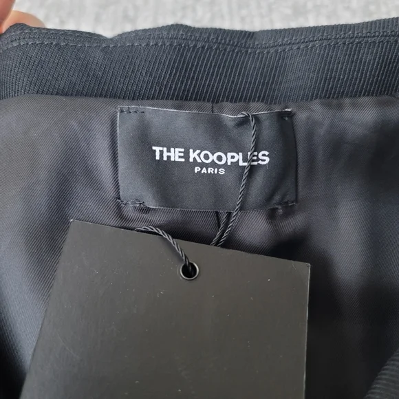 NWT The Kooples Wool Blend Double Breasted Oversized Textured Trench, FR 2/US 6